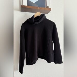 Varley Black Ribbed Turtleneck Sweater with Cowl Neck